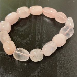 Natural Rose Quartz beaded bracelet